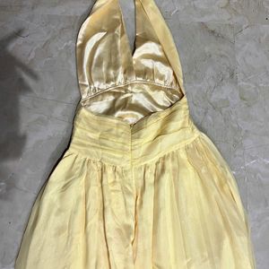 Yellow Halter Neck gown