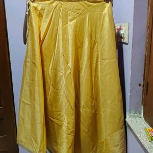 Maroon And Mustard Yellow Combination Skirt Top