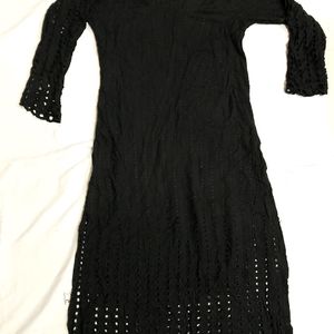 Black Rayon Kurta