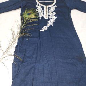 Women Beautiful Blue Kurta 😍