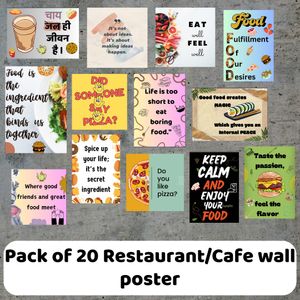 Set Of 20 Food Wall Poster