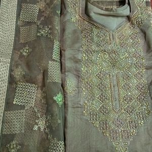 Brown Kurta Set 3pc