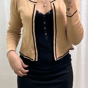 Korean Light Brown Beautiful Cardigan