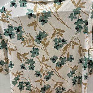 H&M Off White Floral Top