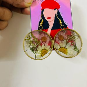 Flower  Resin Earrings