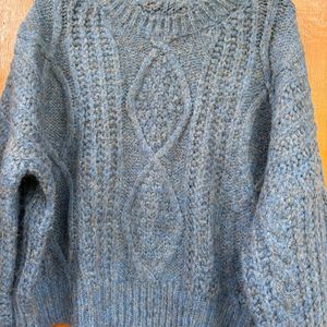 Korean Woollen Cropped Pullover