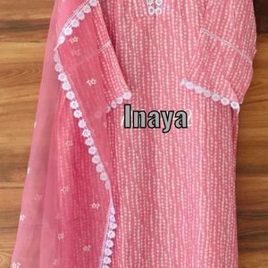 Baby Pink Suit With Dupatta