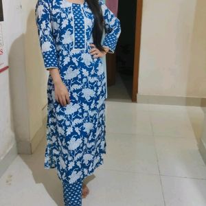 Gosriki Blue Kurta Set