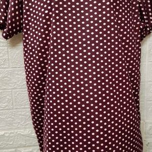 Tshirt Dress Night Wear With Polka Dots