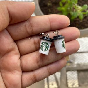 Miniature Starbucks earings