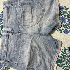 Denim Washed Shorts