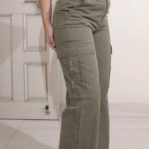 Olive Green Cargo Jeans