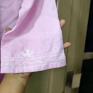 Cute Baby Pink Coloured Short Kurta