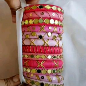 White N Pink Bangles Set❤️💕🌈