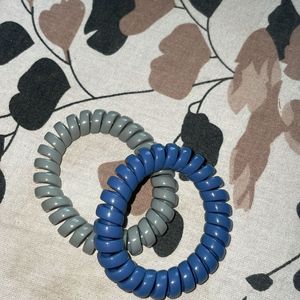 2 Pcs Of Spiral Hair Ties For Girls And Womens