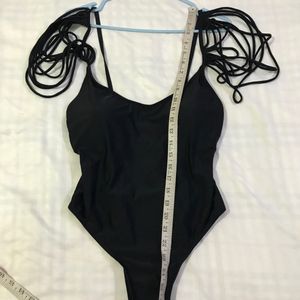 Fancy Padded Black Bodysuit Bust 34