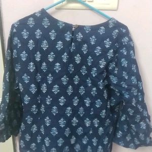 Free Gift Available❤❤Navy Blue Short Kurti