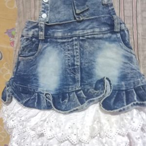 Girls Denim Dungree