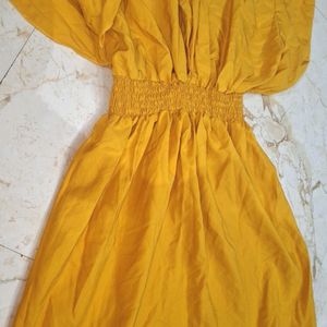 Lovely Mustard Dress For Women's