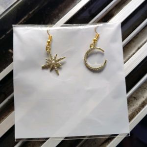 Star And Moon Earrings