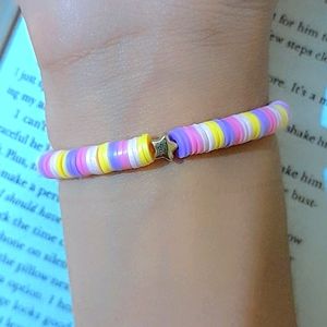 Rapunzel Themed Fimo Bead Bracelet