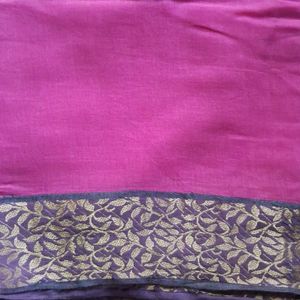 Today Offer!Pure Pink Bengal Cotton Saree