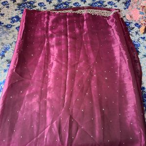 Tissue Silk Purple Saree