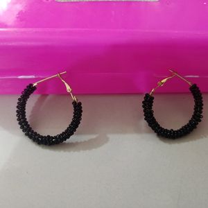 Handmade Black  Earrings