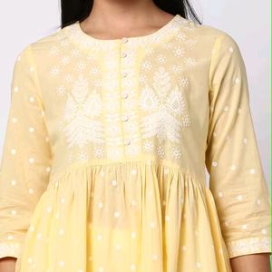 Avasaa Yellow Cotton Dress For Summer