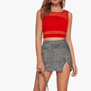 PRICE DROP🕹Red Net Crop Top