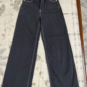 H&M Charcoal Straight Jeans For Women