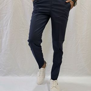 Kaulin 1059 Men's Dark Blue Formal Pleated Trouser