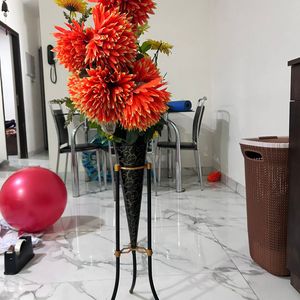 Big Orange Flowers With Vase