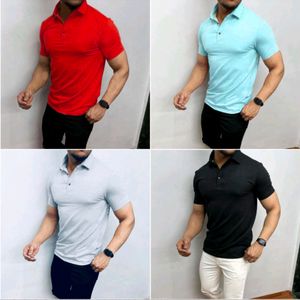 Basic Polo Collar Tshirt- Four Piece Combo