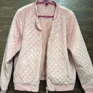 Women Pink Upper Velvet Jacket