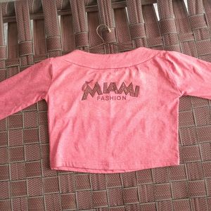 Peach Color Beautiful Zara Company Crop Top