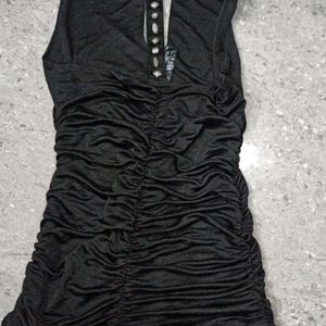 Guess Black ruched Y2k Top