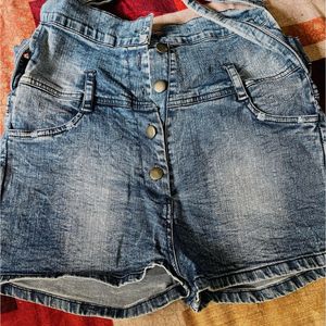 Denim High Waist Shorts