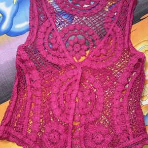 Crochet 🧶Top Dark Pink