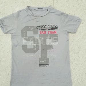 Gray T-shirt For Mens