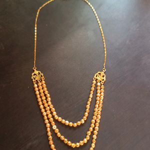 Gold Plated 3 Layer Matar Mala Necklace For Women