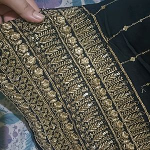 Golden Work Black Kurta