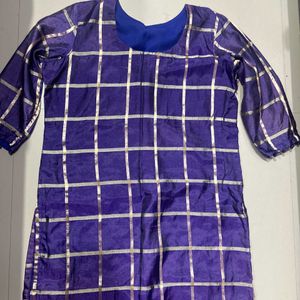 Violet Ladies Cheques Dress Kurta