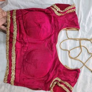 Pretty Pink Sequence Paded Blouse