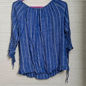 DNMX Blue Colour Cotton Top In Very Good Condition