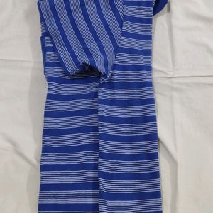 Boys Blue Stripped Coller T- Shirt