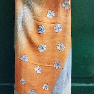 Cream Silk Saree