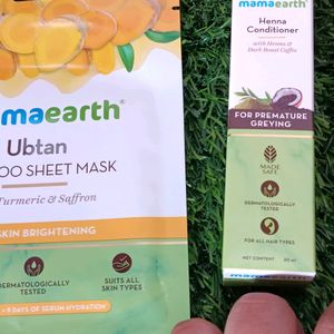 Mamaearth Sheet Mask And Conditioner