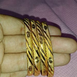 4 Gold Plated Bangles ✨