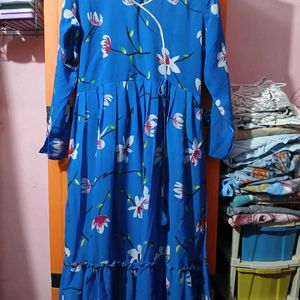 Floral long Dress With Dupatta